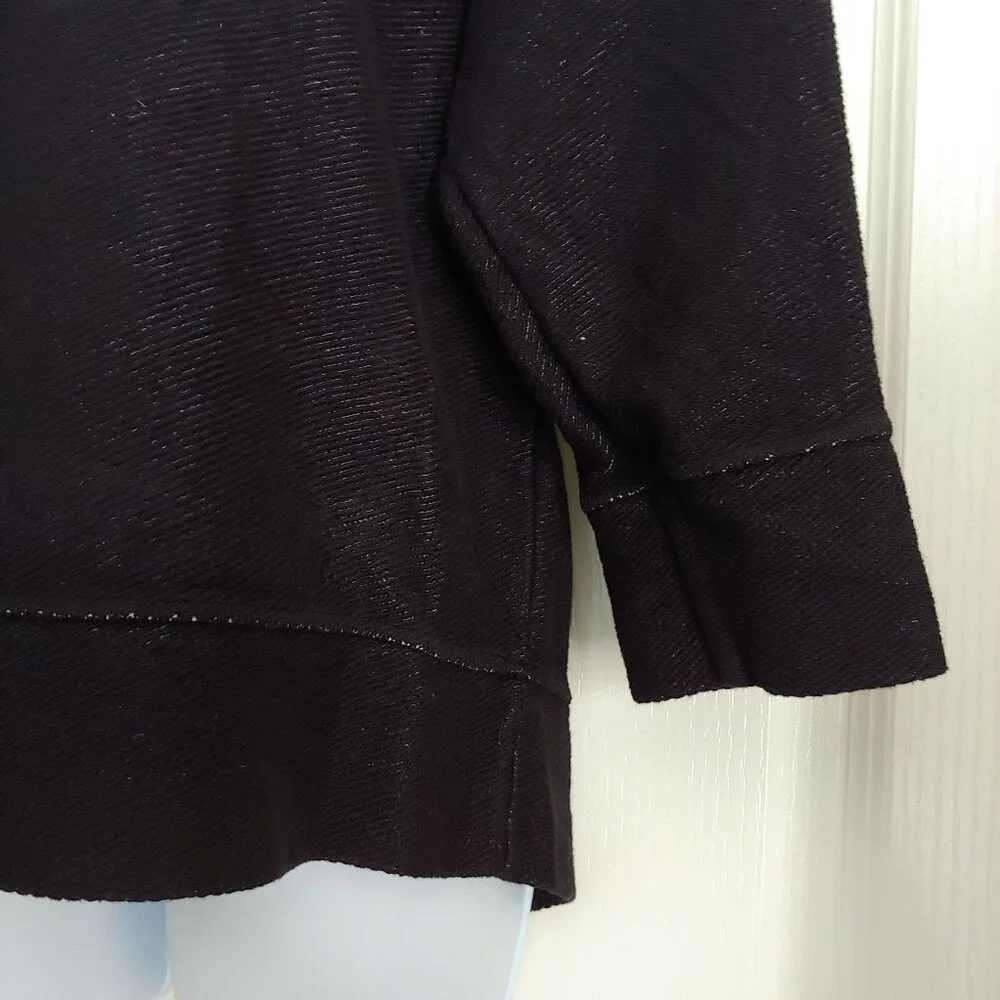 Fresh Produce Black Cotton Sweatshirt  3/4 length M/L - Picture 6 of 12